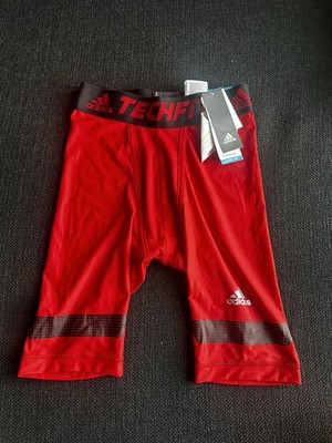 Adidas Techfit Chill Men Compression Shorts Red Athletic Underwear Gym NWT M
