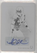 2011 Panini Prime Signatures Printing Plate Black 1/1 Austin Collie #9 Auto z0q