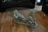 Erotischer Glastisch Skulptur Figur Couchtisch Tisch Sofa Bestell Tische Statue