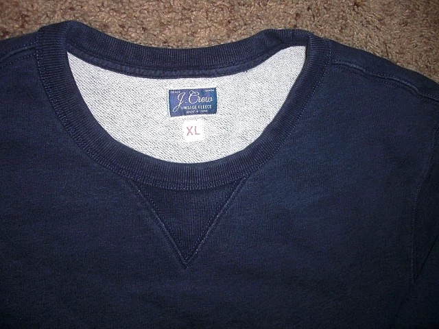 J. CREW Azul Grueso Algodón Puro DE COLECCIÓN POLAR Estilo Sudadera Hombre XL Foto 3 de 4