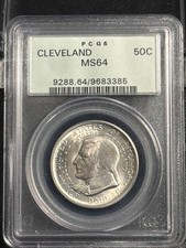 1936 Cleveland 50c Commemorative PCGS MS-64 OGH PQ Cleveland