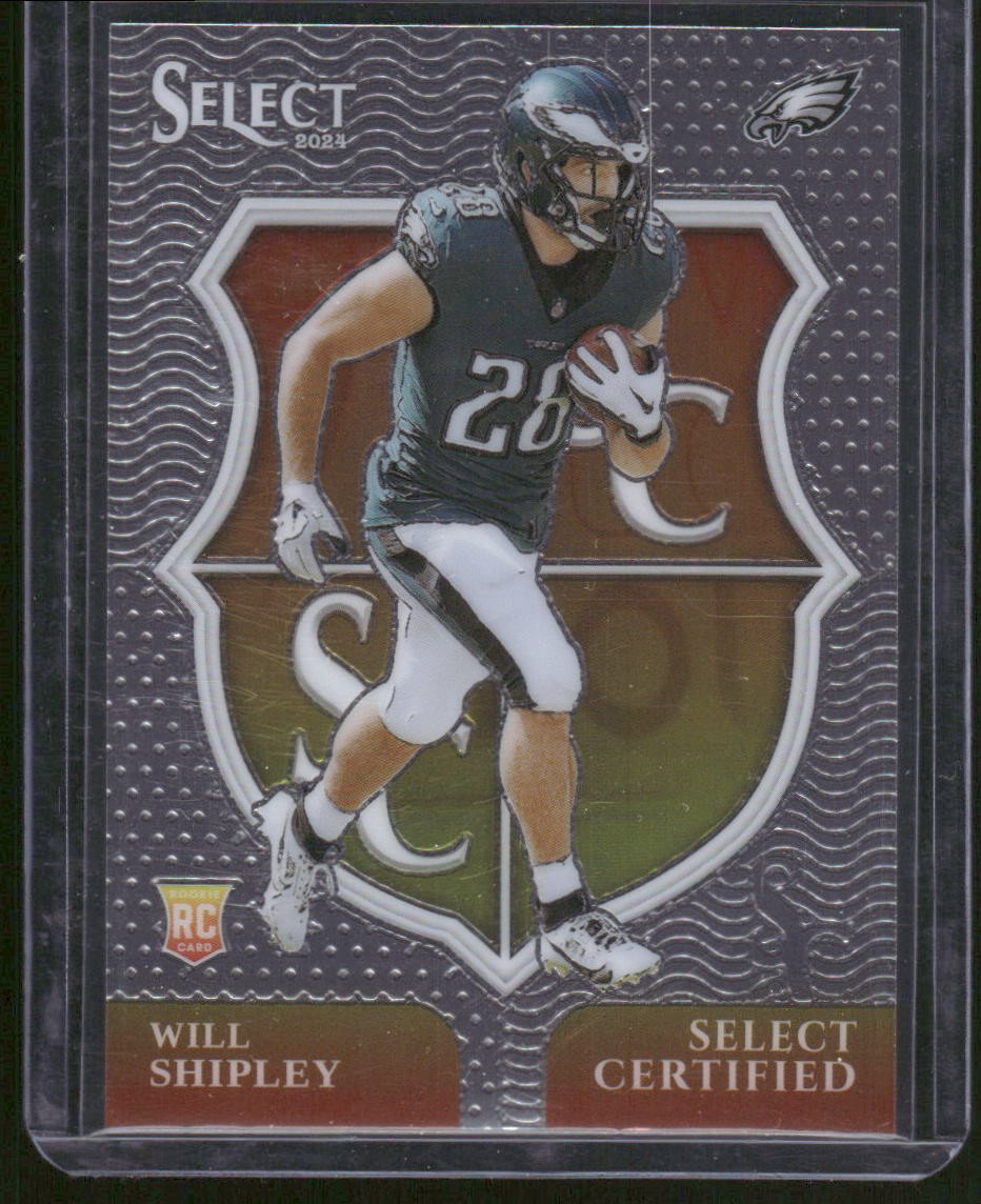 2024 Panini Select #20 Will Shipley Select Certified Rookies Prizm