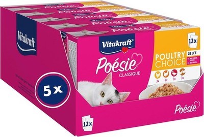 Vitakraft Poésie Classique, Nassfutter Katze, Katzennassfutter Gelee, mit Huhn