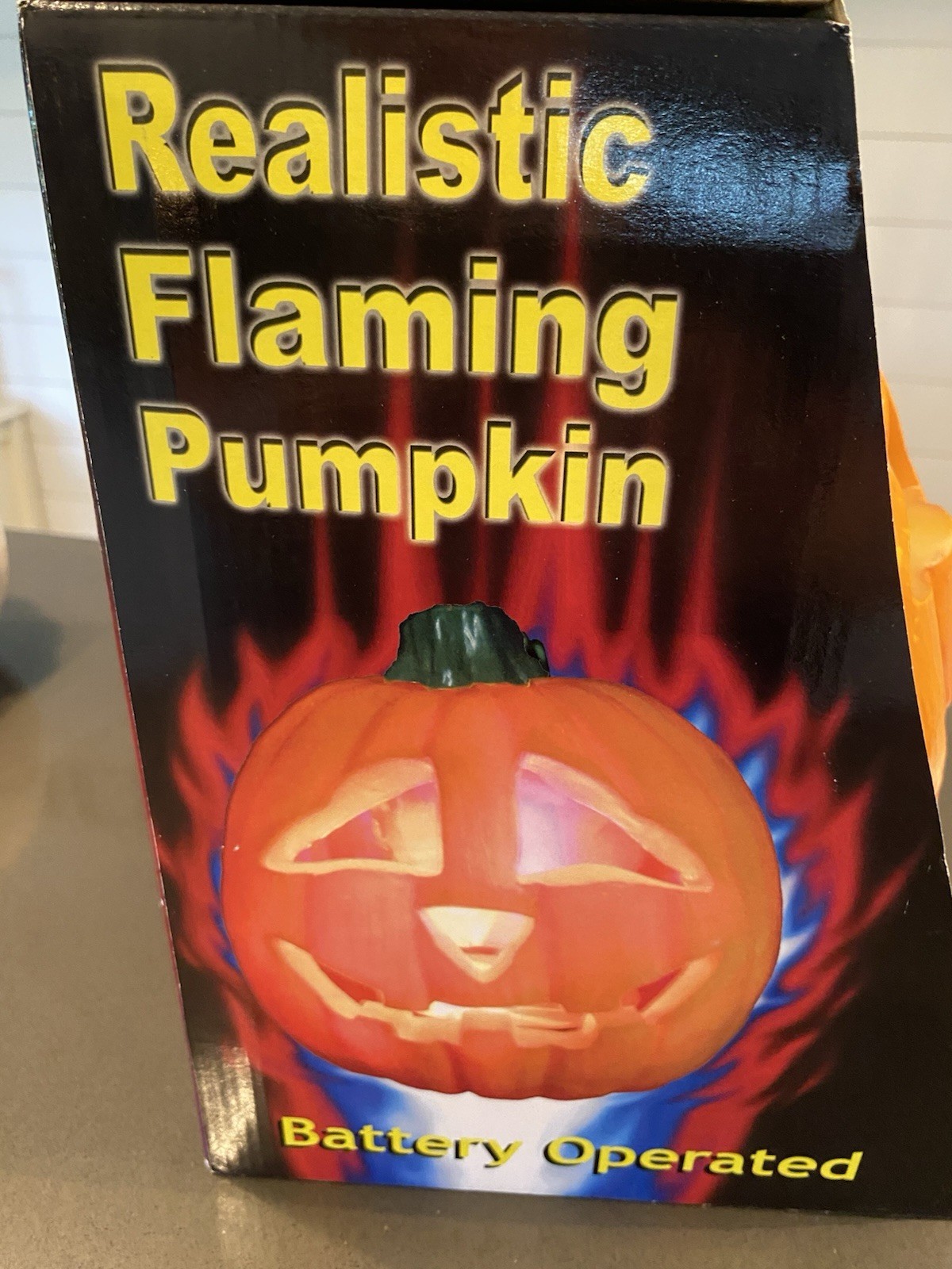 Flaming Pumpkin Jack-O-Lantern*Battery OperatedFall Harvest Pumpkin *New In Box
