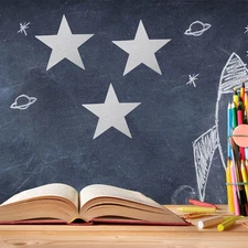  30 Pcs Star Decoration Decorative Wall Paper Cutout Glitzerstern Classroom