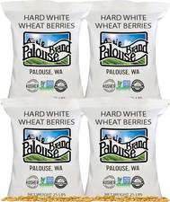 Certified Glyphosate Residue Free 100 LBS Hard White Wheat Berries Pack