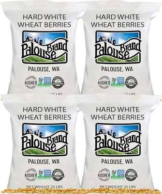 Certified Glyphosate Residue Free  100 LBS Hard White Wheat Berries Pack
