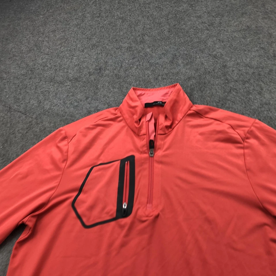RLX Ralph Lauren Pullover Mens XL Orange Quarter Zip Golf Performance Stretch - Image 3 of 4