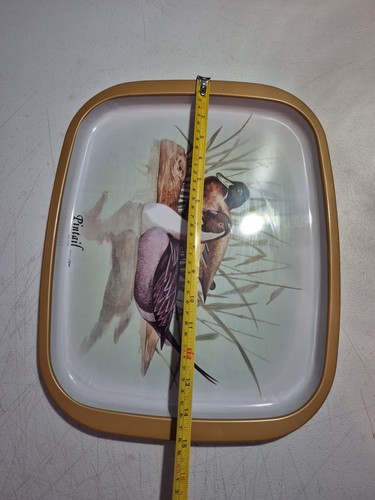 Pintail Duck Tray Vintage Large 15"x12" Tin Serving TV Tray Metal Made in Japan - Picture 4 of 12
