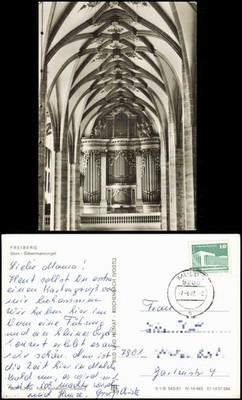 Postcard Freiberg (Saxony) Cathedral - Silbermann organ 1981