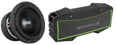 Sundown Audio U-8 V.1 D2 8'' 750w RMS Car Subwoofer+Portable Bluetooth Speaker