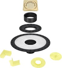 Matte Black 4” Drain Grate Kit for Schluter Kerdi Shower - SUS 304 Stainless Ste