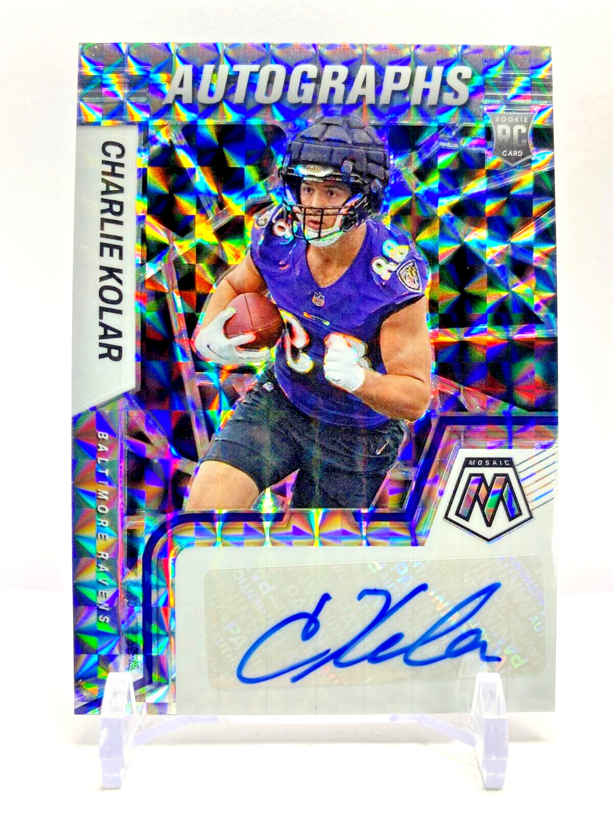 Charlie Kolar Panini Mosaic Rookie Autograph Mosaic #RAMCK Base