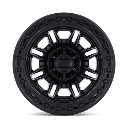 17X9 Pro Comp Alloys PA208 EQUALIZER BL 6X139.7 BLACK Wheel -12mm - Picture 3 of 4