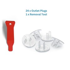 24 Pack Outlet Covers  Removal Tool Baby Proofing, Provide Shock Prevention