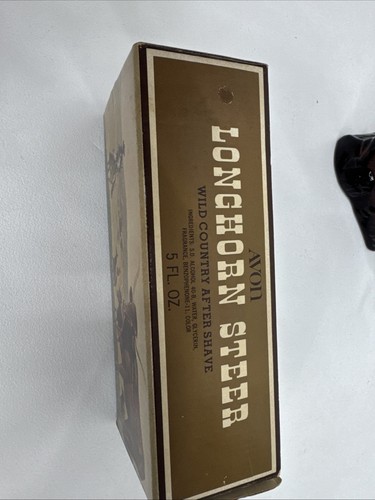 AVON 1975 - LONGHORN STEER - WILD COUNTRY AFTER SHAVE FULL W/ORIGINAL BOX 5 OZ - Picture 4 of 6
