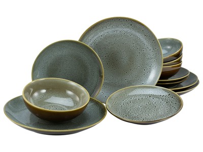 CreaTable Reactive Nostalgic Tellerset 12-tlg (Cognac)