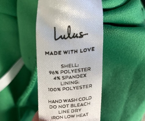 NWT LULU'S XS Extra Small Green One Shoulder Maxi Dress Spring Summer Leg Slit - Picture 8 of 9