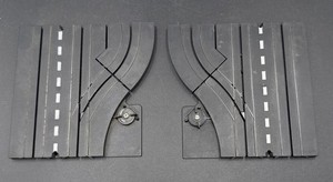 1960s Aurora Slot Car Model Motoring 1525 SERVICE ROAD TURNOFFS (Pair) No Box