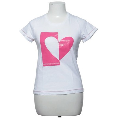 Agatha Ruiz de la Prada, T-shirt, Größe: 36, Weiß/Pink, Baumwolle, Print #ds9