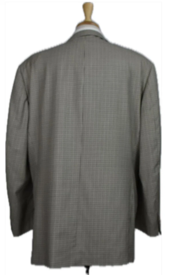 Oxxford Clothes Mens Micro Check Wool Sport Coat Blazer Jacket 50 L MINT - Image 2 of 4