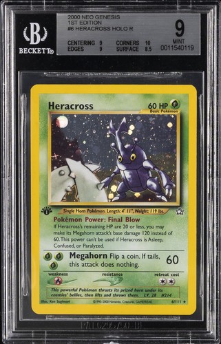 Heracross (1st Edition) graded BGS 9 for sale on eBay