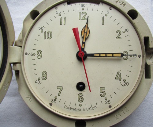 Russische Sowjetische CCCP Russische Uhr Schiffsuhr Borduhr Vinta - Bild 2 von 9