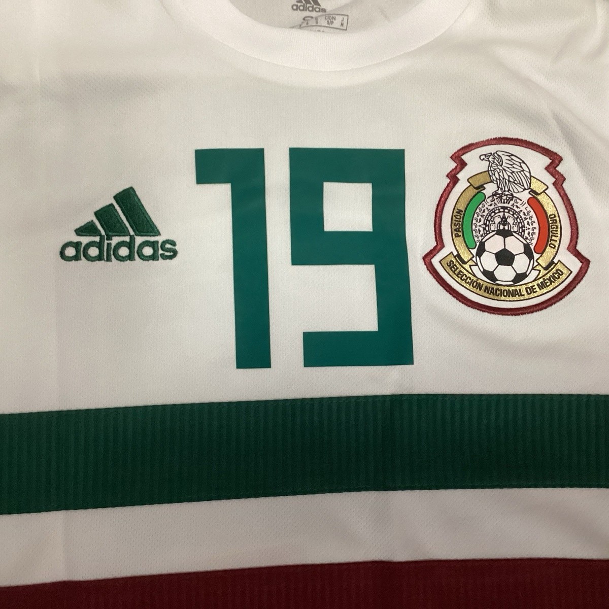 Adidas Mexico 19 Away White/Green Soccer Jersey 2018