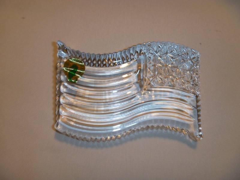Waterford Crystal American Flag Paperweight, NIB, Clear, Patriotic, 1058375