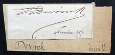 French Politician FRANCOIS JULES DEVINCK Signed Autograph / CHOCOLATE FACTORY