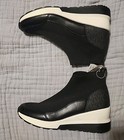 Michael Kors Skyler stretch-sock knit sneakers Ankle Bootie Logo Black & White 9 — photo 6