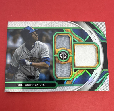 Topps 2023 Tribute Ken Griffey Jr TR-KG Triple Relics Green /99 Mariners