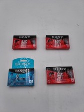 Sony 8mm Standard 120 Min/ 90 Min Cassettes For Recording. Sealed Lot Of 4.