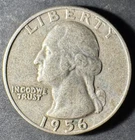 1956-D Silver Washington Quarter (Circulated) - (#2044) Very Fine Condition