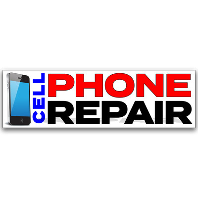 CELL PHONE REPAIR Vinyl Banner with Optional Sizes (Made in the USA)