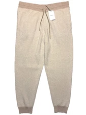 THEORY Mens Alcos Cashmere Montana Wool Sweatpants Beige White XXL (MSRP $365)