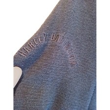Harley Davidson Women's Long Sleeve Shirt Dark Blue W/Black Graphic/Stitching XL