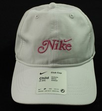 Nike Girls' Dri-FIT 5-Panel Stretchy Bow Back Club Cap WR4 White One Size NWT