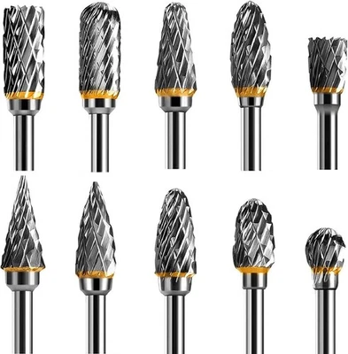 Hartmetall-Frässtifte mit Doppelschnitt,Wolframcarabid Fräser HM Schaftfräser - Bild 1 von 4