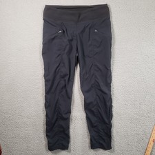 Prana Koen Pant Womens Medium SHORT Fit Black Hiking Athleisure Jogger 4way 50 