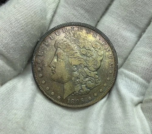 1895 O Morgan Dollar $1 Silver Coin RARE Better Grade VF Album Toned T40