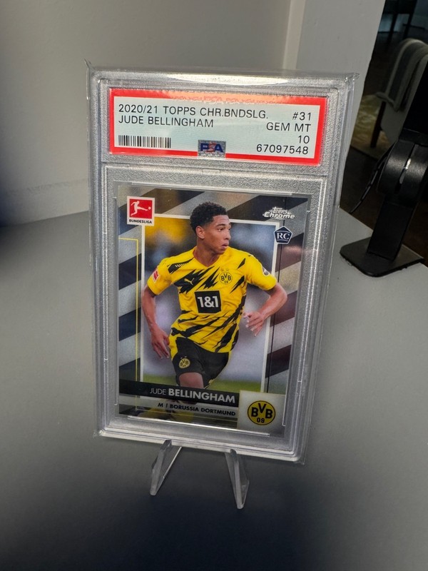 2020 Topps Chrome Bundesliga Jude Bellingham RC Rookie #31 Dortmund PSA 10 !