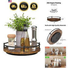 Lazy Susan Organizer  9 Inch Rotating Spice Rack for Kitchen Countertop Round ...