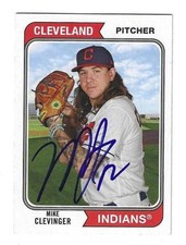Autographed MIKE CLEVINGER 2020 Topps Archives Cleveland Indians Card #103