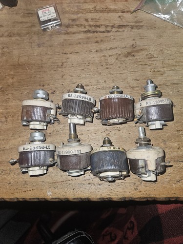 8 RARE VINTAGE WESTERN ELECTRIC-KS OHMITE TRU OHM RHEOSTATS TYPE J MORE