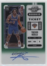 2022 Contenders Optic Rookie Ticket Green Prizm 8/75 Trevor Keels #124 Auto 8d9