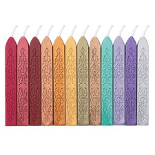 12 Pieces Sealing Wax Sticks with Wicks for Letter Seal Wax Stamp,Wedding Inv...