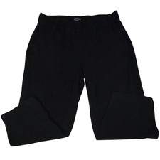 Eileen Fisher Women's M Black 90 Organic Cotton Stretch Pull-On Cropped Pants