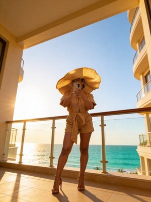 Oversized Sun Hat 70CM Diameter Wide Brim Straw Round Top Foldable Summer Hat