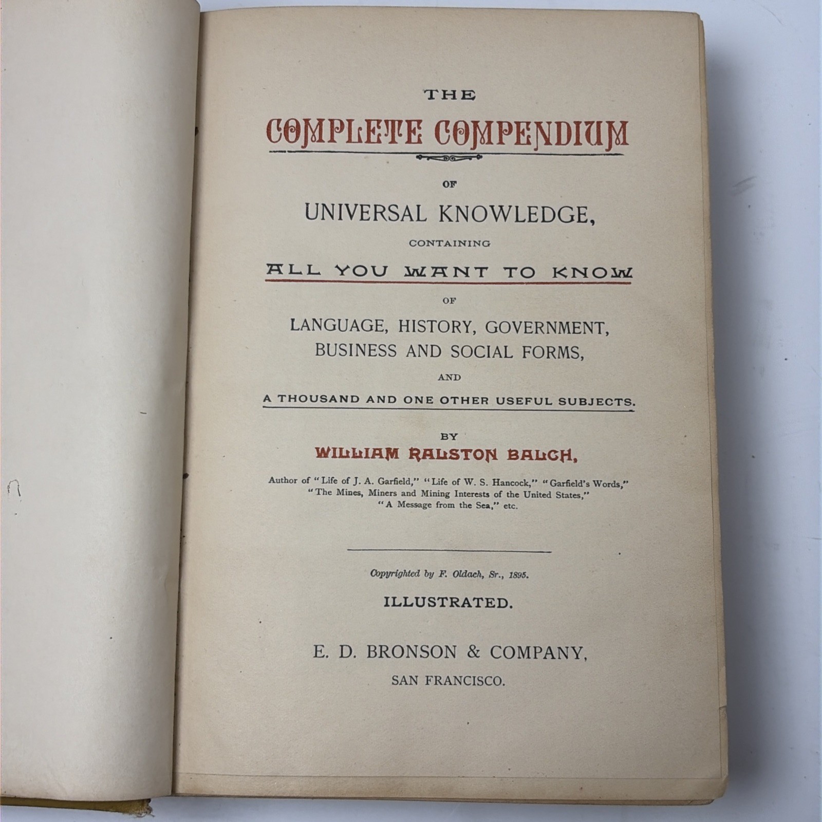 The Complete Compendium of Universal Knowledge | William Ralston Balch ...
